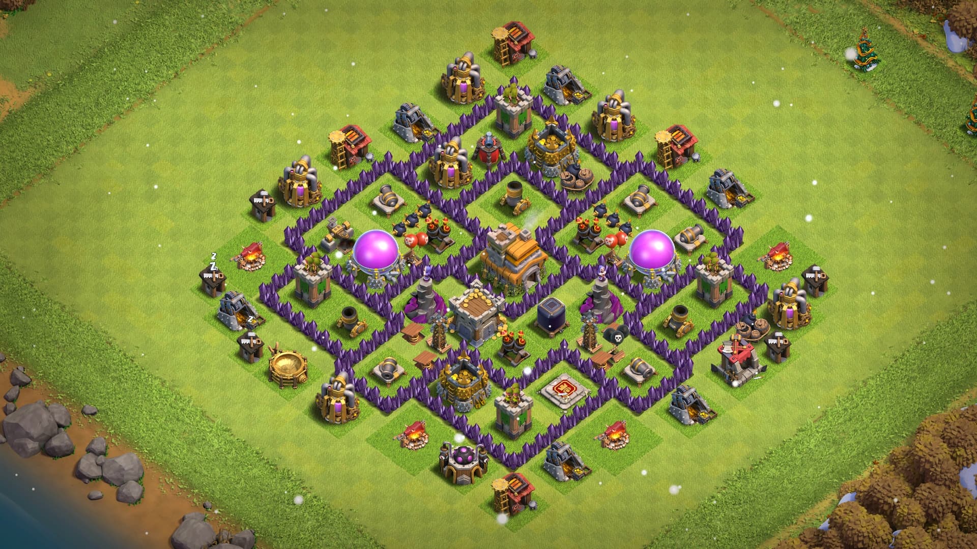 On This Hybrid, 2021 New TH7 COC Base Layout Clan Castle was placed in the ...