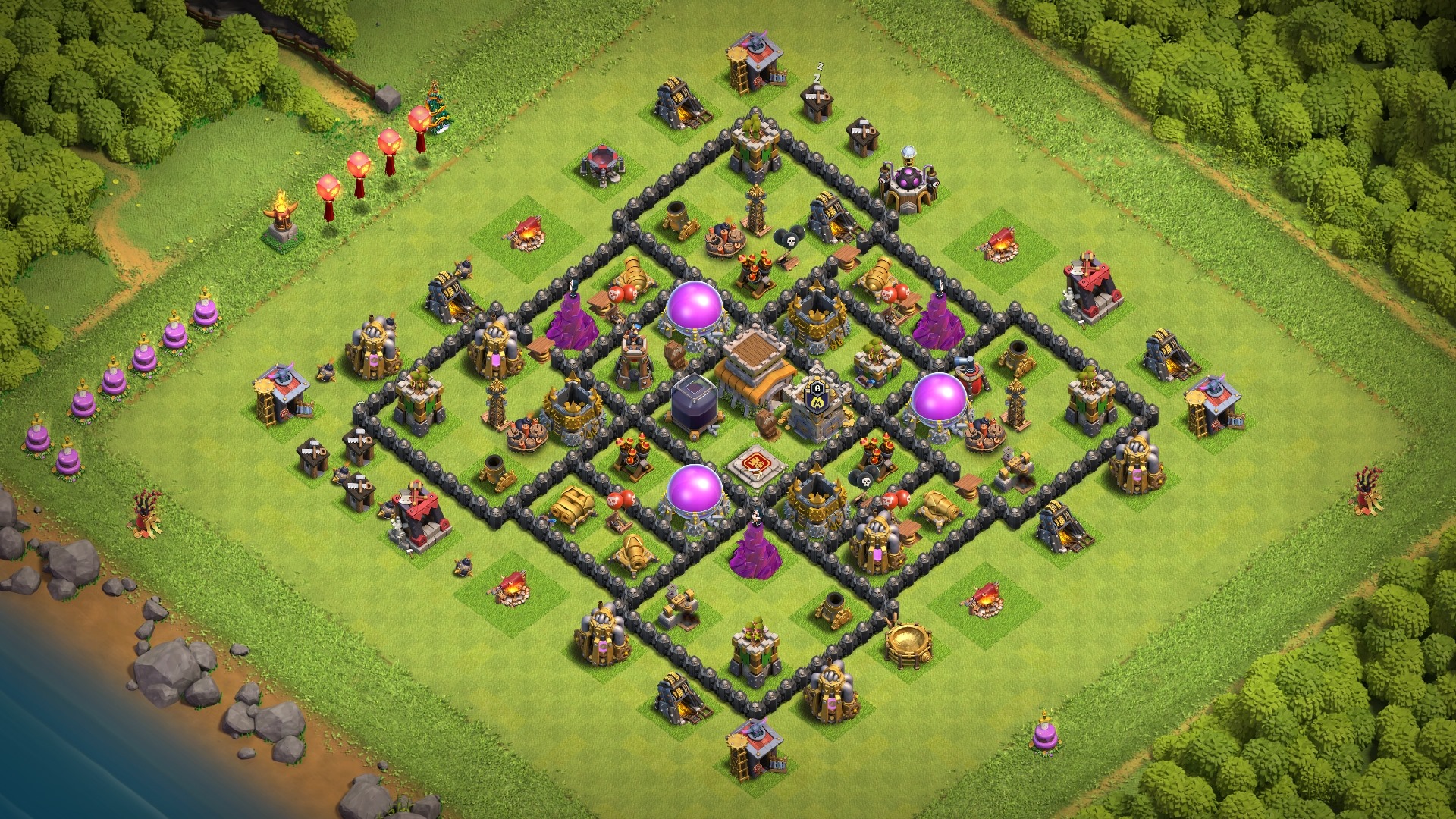 Clash of clans town hall 8 base