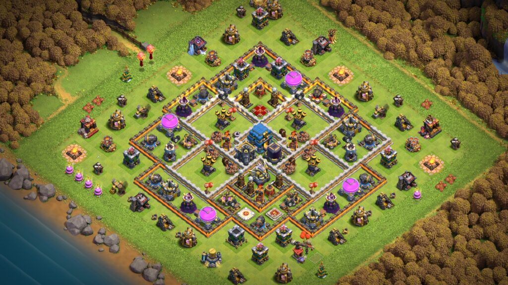 COC TH12 Hybrid Base with Layout's link.