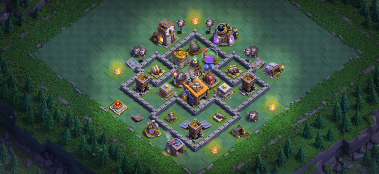 New Builder Hall 8 Base Layout (2 Stage) with copy Link - Base of Clans