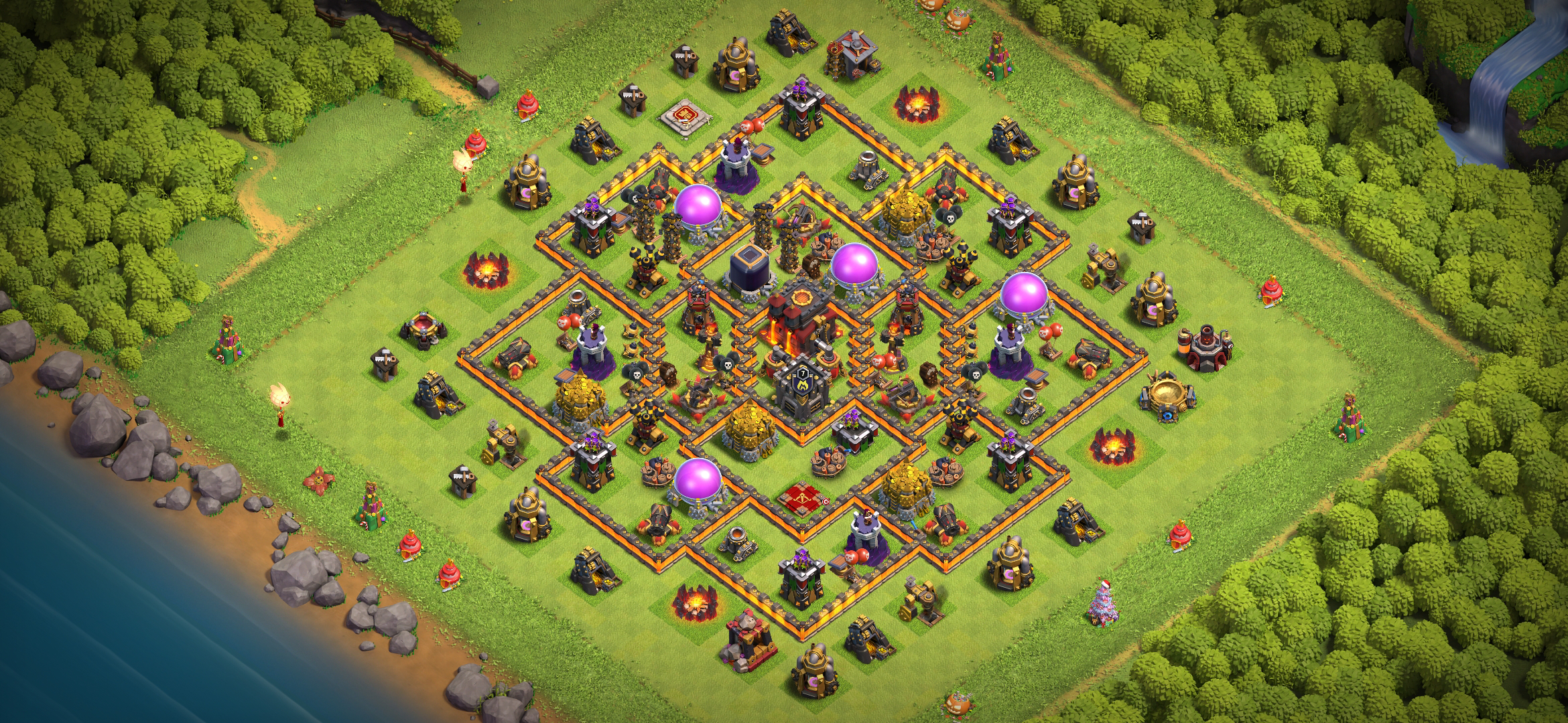 Town Hall 10 Hybrid Base: Protect Your Resources and Achieve Victory - Base  of Clans