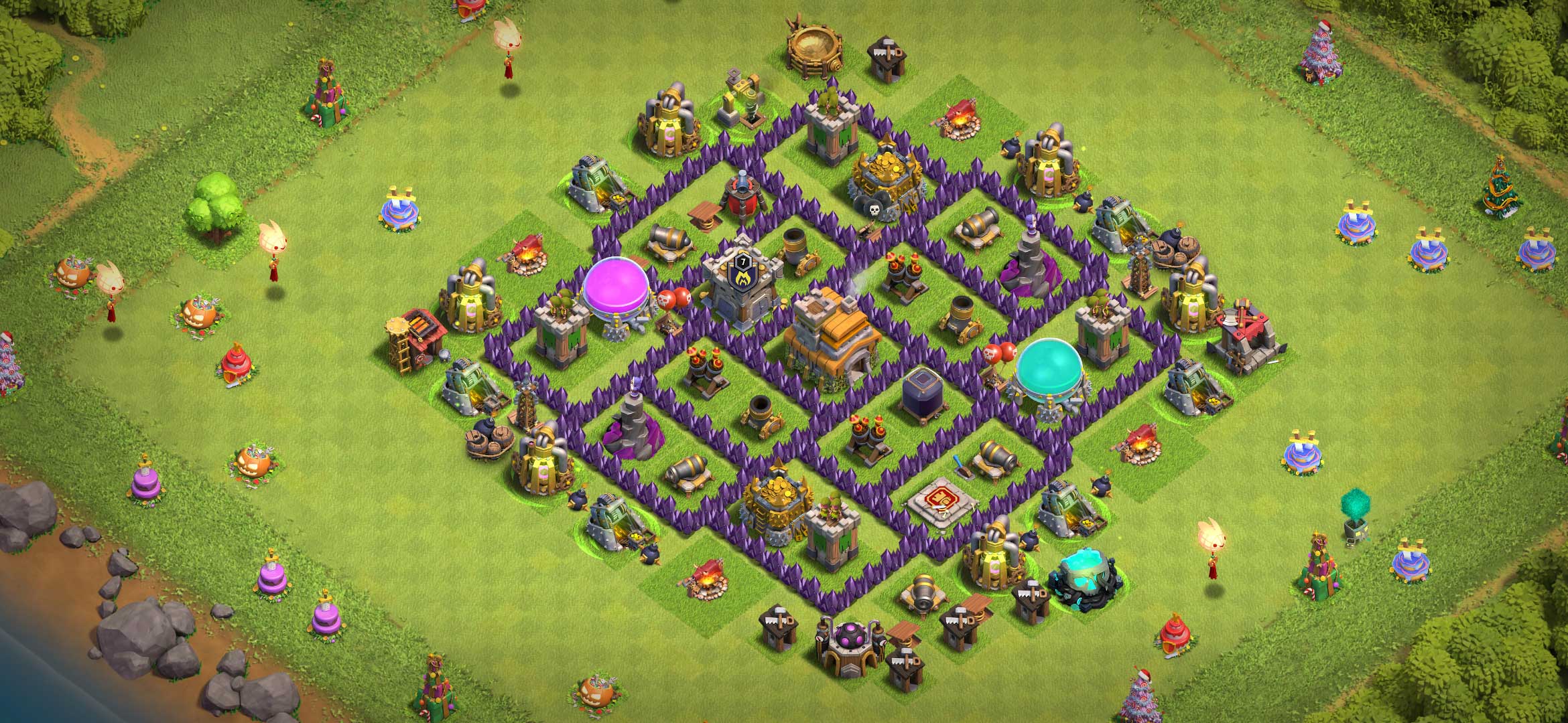 New COC TH7 Base